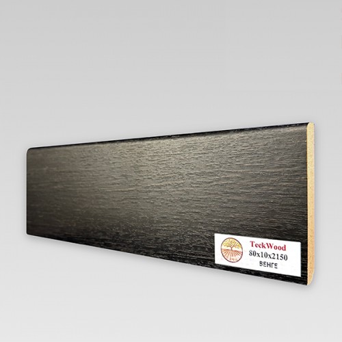 Плинтус МДФ Teckwood Черный прямой 80*10 