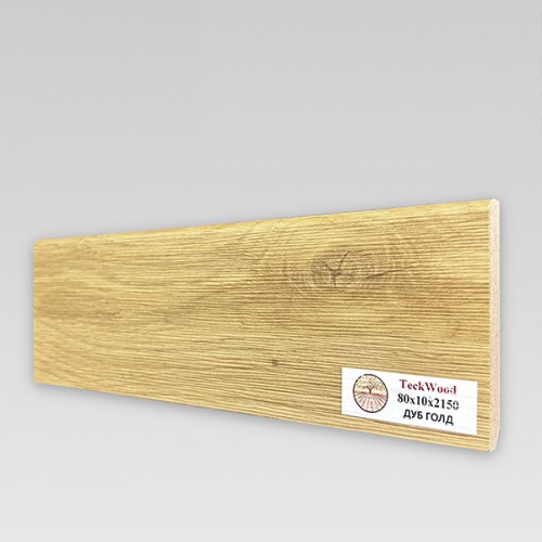 Плинтус МДФ Teckwood Голд прямой 80*10 