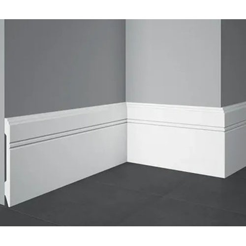 Плинтус для пола из дюрополимера DECOMASTER D105 Белый 108*12 Плинтус для пола из дюрополимера DECOMASTER D105 Белый 108*12