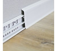 Плинтус напольный Ideal Деконика 70 мм Белый матовый 001 пластиковый