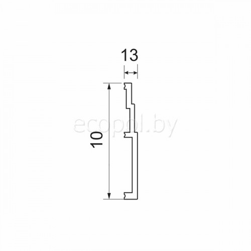 Плинтус напольный из дюрополимера Marca Bello P100.13 Белый 100*13