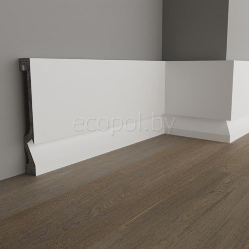 Плинтус напольный из дюрополимера Marca Bello Ponte 100 Белый 100*16
