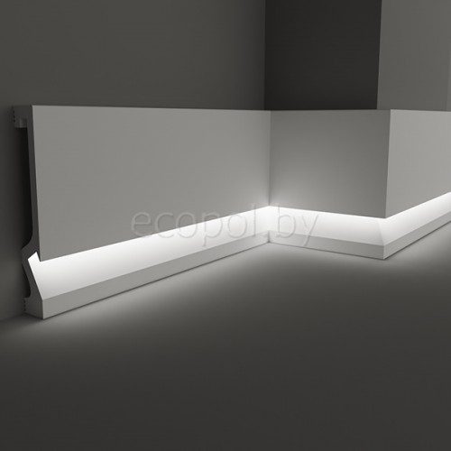 Плинтус напольный из дюрополимера Marca Bello Ponte 100 Белый 100*16